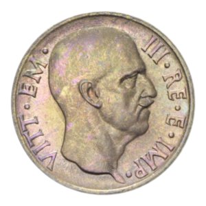 obverse: VITT. EMANUELE III (1900-1943) 5 CENT. 1940 IMPERO BA. 2,95 GR. FDC 