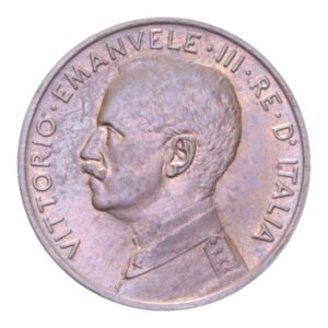 obverse: VITT. EMANUELE III (1900-1943) 2 CENT. 1916 ITALIA SU PRORA CU. 2,04 GR. FDC (TRACCE DI ROSSO)