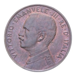 obverse: VITT. EMANUELE III (1900-1943) 2 CENT. 1917 ITALIA SU PRORA CU. 2,06 GR. FDC