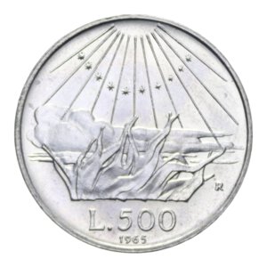 reverse: 500 LIRE 1965 DANTE 11 GR. FDC