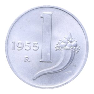 reverse: 1 LIRA 1954 CORNUCOPIA IT. 0,65 GR. FDC