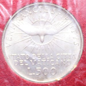 reverse: SEDE VACANTE (1963) 500 LIRE 1963 AG. 11 GR. IN FOLDER FDC
