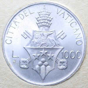 reverse: GIOVANNI PAOLO I (1978) 1000 LIRE 1978 AG. 14,6 GR. IN FOLDER FDC