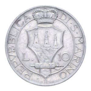 reverse: VECCHIA MONETAZIONE (1864-1938) 10 LIRE 1933 AG. 10,01 GR. qSPL (COLPI)