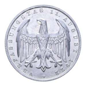obverse: GERMANIA 3 MARK 1922 A AIT. 1,98 GR. FDC