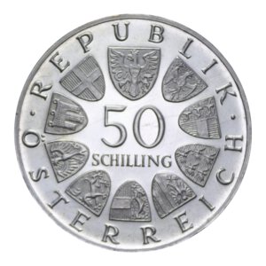 reverse: AUSTRIA 50 SCHILLING 1968 AG. 20,03 GR. PROOF