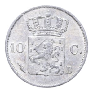 reverse: OLANDA 10 CENT. 1827 A AG. 1,71 GR. qFDC