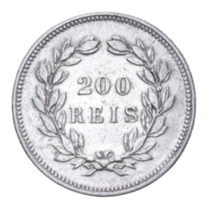 reverse: PORTOGALLO CARLOS I 200 REIS 1892 AG. 4,94 GR. BB