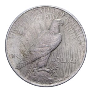 reverse: STATI UNITI 1 DOLLAR 1922 PACE AG. 26,83 GR. BB-SPL