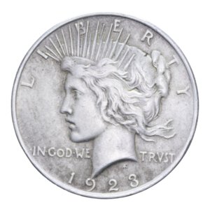 obverse: STATI UNITI 1 DOLLAR 1923 PACE AG. 26,81 GR. BB-SPL (COLPI)