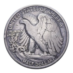 reverse: STATI UNITI HALF DOLLAR 1918 S LIBERTY AG. 12,31 GR. BB (COLPO)