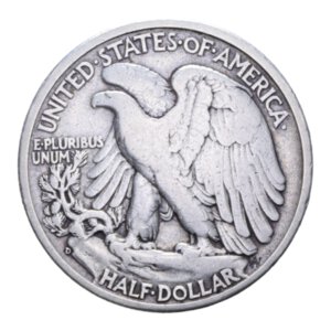 reverse: STATI UNITI HALF DOLLAR 1945 D LIBERTY AG. 12,31 GR. BB