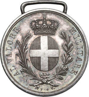 obverse: Medaglia d argento al Valor Militare per la guerra contro l impero d Austria (1866)