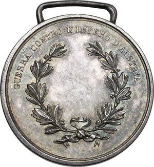 reverse: Medaglia d argento al Valor Militare per la guerra contro l impero d Austria (1866)