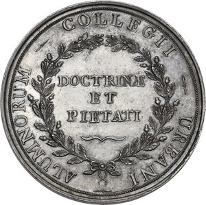 reverse: Pio VII (1800-1823), Barnaba Chiaramonti. Medaglia premio per il Collegio Urbano di Propaganda Fide