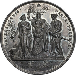 reverse: Pio IX  (1846-1878), Giovanni Mastai Ferretti. Medaglia straordinaria A. I per il Possesso del Laterano
