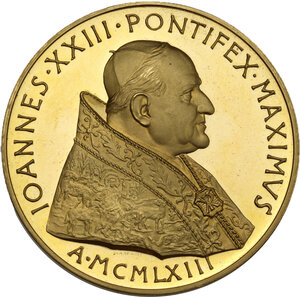 obverse: Giovanni XXIII (1958-1963), Angelo Roncalli. Medaglia 1963, premio Balzan
