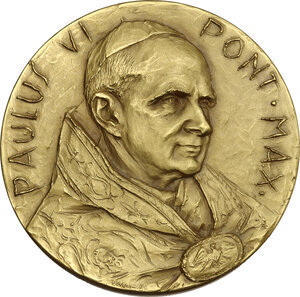 obverse: Paolo VI (1963-1678), Giovanni Battista Montini.. Medaglia straordinaria 1967, a ricordo della viaggio in Turchia