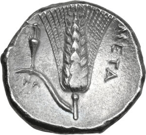 reverse: Southern Lucania, Metapontum. AR Stater, c. 290-280 BC
