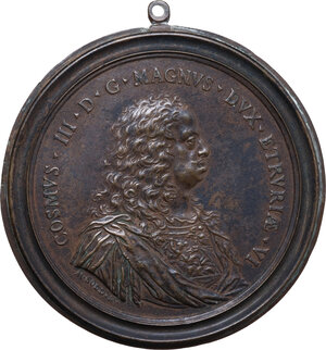 obverse: Cosimo III de  Medici (1670-1723). Medaglia (1684) unifacie con bordo modanato