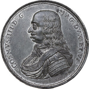 obverse: Cosimo III de  Medici (1670-1723). Medaglia 1714  forse legata alla successione al trono di Toscana