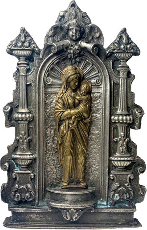 obverse: Grande pace in argento su lamina di bronzo. Italia del nord, fine XVI-inizio XVII secolo