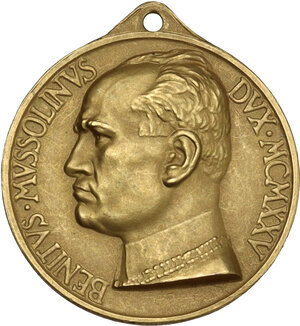 obverse: Era Fascista. . Medaglia 1925 A. III in onore a Benito Mussolini