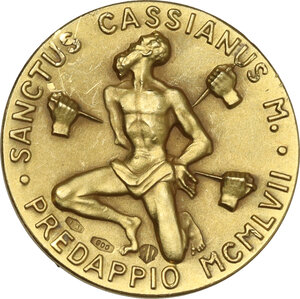reverse: Benito Mussolini (1883-1945), Duce d Italia. Medaglia commemorativa 1957