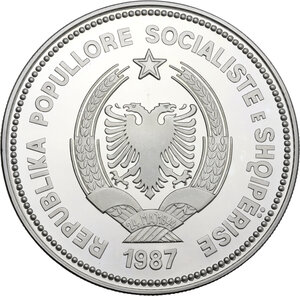 obverse: Albania.  People s Socialist Republic (1976–1991). 50 Leke 1987