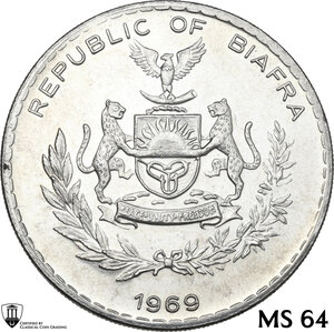 obverse: Biafra.  Republic (1967-1970). Pound 1969