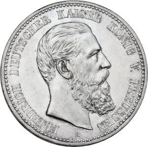 obverse: Germany.  Preussen. Friedrich III (1831-1888). 5 Mark 1888 A, Berlin mint