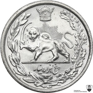 reverse: Iran.  Reza Shah (1925-1941). 5000 Dinar SH 1306 (1927) L, Leningrad (St. Petersburg) mint