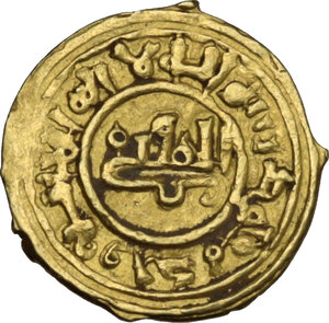 reverse: Islamic Kingdoms.  Burids, Atabegs of Damascus. Abaq (534-549 AH / 1140-1154 AD).. AV 1/4 Dinar. (Dimashq)