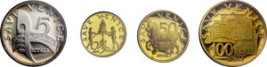 obverse: United Arab Emirates - Ajman.  Rashid Bin Hamad al-Naimi (1928-1981). Four coin 1971 year set 