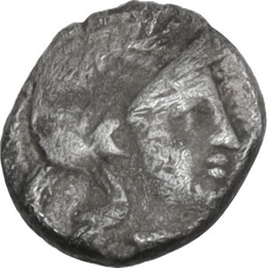 obverse: Southern Lucania, Thurium. AR 1/4 Obol, c. 443-410 BC