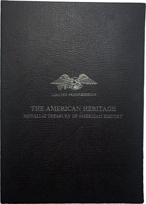 obverse: USA.  The American Heritage. Medallic Treasury of American History.. Set of twenty (20) 39 mm. silver medals depicting historical american events.  Silver weight: 670 g