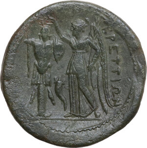 reverse: Bruttium, The Brettii. AE Didrachm, c. 214-211 BC