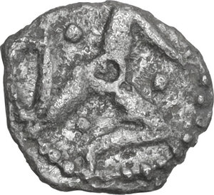 obverse: Bruttium, Kaulonia. AR Diobol, c. 500-480 BC