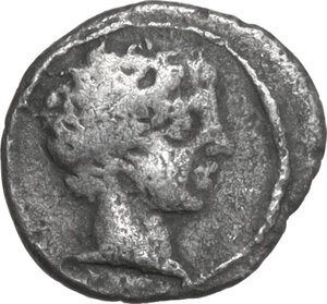 obverse: Bruttium, Kaulonia. AR Diobol, 425-420 BC