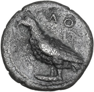 obverse: Bruttium, Locri. AR Diobol, c. 350-300 BC