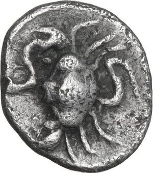 reverse: Bruttium, Terina. AR Obol, c. 350-300 BC