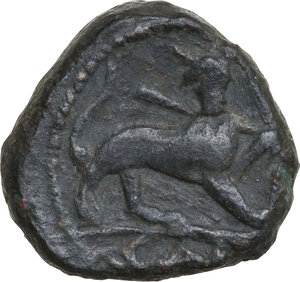 reverse: Central Italy, uncertain mint.  Capua or Minturnae(?) . AE 19.5 mm. late 90s-early 80s BC
