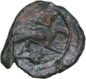 reverse: Central Italy, uncertain mint.  Capua or Minturnae(?) . AE 22 mm. late 90s-early 80s BC