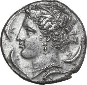 obverse: Entella.  Punic issues.. AR Tetradrachm, c. 320/315-305/300 BC
