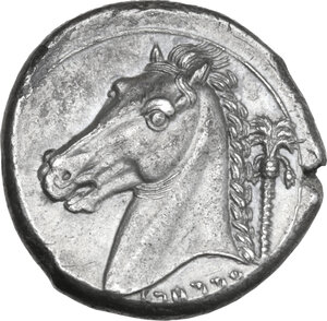 reverse: Entella.  Punic issues.. AR Tetradrachm, c. 320/315-305/300 BC
