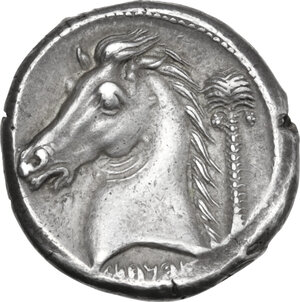reverse: Entella.  Punic issues.. AR Tetradrachm, c. 300-289 BC