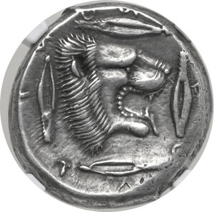 reverse: Leontini. AR Tetradrachm, c. 476-466 BC