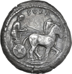 obverse: Syracuse. AR Tetradrachm, First Democracy, c. 510-491 BC