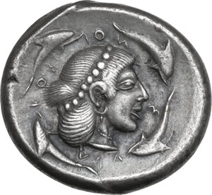 reverse: Syracuse.  Hieron I (478-466 BC).. AR Tetradrachm, c. 475-470 BC