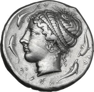 reverse: Syracuse.  Second Democracy (466-405 BC.).. AR Tetradrachm, c. 420-415 BC